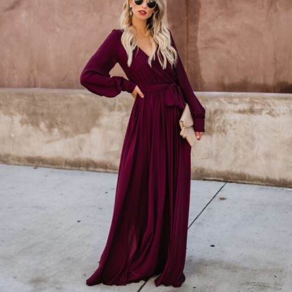 Vici Diana Maxi dress in Wine - Picture 3 of 10
